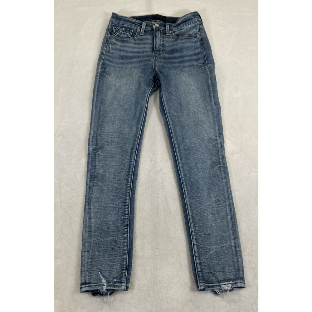 Buckle Black Women's Blue Jeans Fit No. 75 Ankle Skinny 25 x 27 Acid Wash Chrty